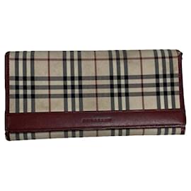 Portafoglio in pelle beige Burberry