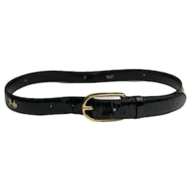 Celine Triomphe schwarze Lackledergürtel - Céline