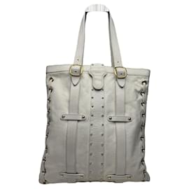 Sac à main en cuir blanc Valentino Garavani Rockstud Hobo