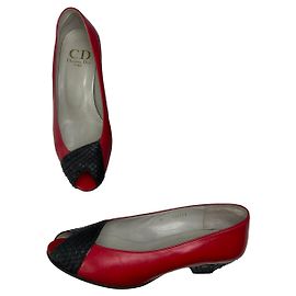 Ballerine in pelle rossa Dior