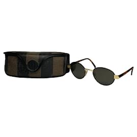 Fendi braune Metallsonnenbrille