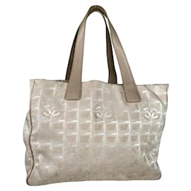 Borsa a mano in poliestere beige Chanel Grand Shopping