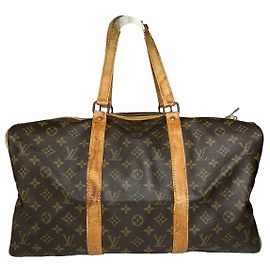 Borsa da viaggio in pelle marrone Keepall Louis Vuitton