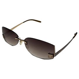 Occhiali da sole in metallo marrone Loewe