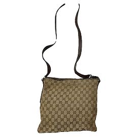 Borsa a mano in cotone beige Gucci Jackie Vintage