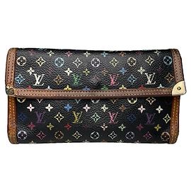 Carteira de couro preto Juliette Louis Vuitton