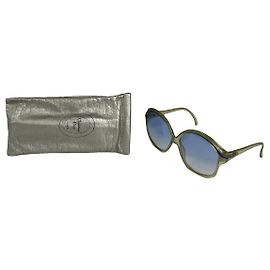 Gafas de sol de plástico amarillo Dior