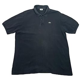 Polo de algodón negro Lacoste