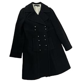Abrigo trench de lana antracita de Marc Jacobs