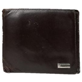 Portafoglio in pelle marrone Gucci Soho