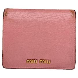 Bolsa de couro rosa Miu Miu
