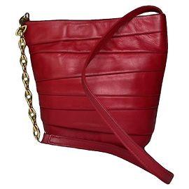 Borsa in pelle rossa Gianni Versace