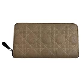Portafoglio in pelle beige Miss Dior