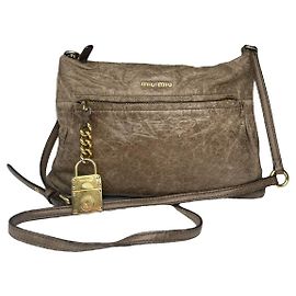 Miu Miu Bow Tasche aus braunem Leder