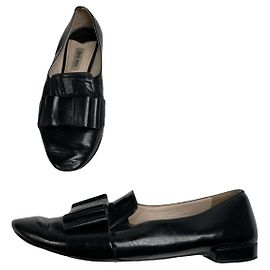 Miu Miu Black Patent Leather Ballet Flat