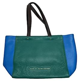 Bolso de mano de cuero verde Marc by Marc Jacobs