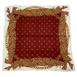 Fendi Seidenschal in Rot mit FF Monogramm