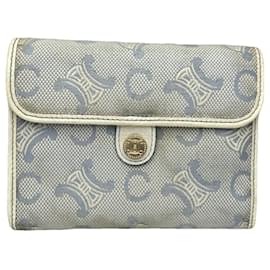 Carteira de couro branco Celine Triomphe - Céline