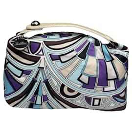 Borsa in cotone blu Emilio Pucci