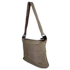 Bolso de mano de algodón marrón Salvatore Ferragamo