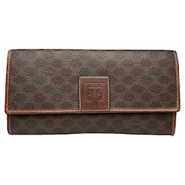 Celine Triomphe Brown Leather Wallet - Céline