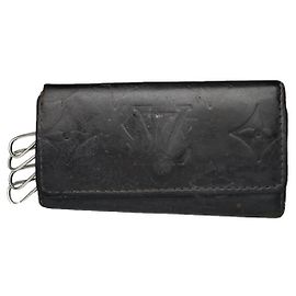 Porte-monnaie en cuir noir Lockme de Louis Vuitton