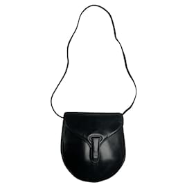 Borsa a mano in pelle verniciata nera Givenchy Infinity