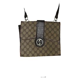 Borsa in pelle grigia Gucci GG Marmont Animalier