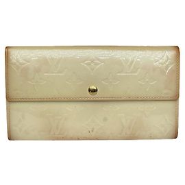 Ecru-Lederhandtasche von Louis Vuitton