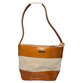 Borsa a secchiello in poliestere arancione Gucci Horsebit 1955