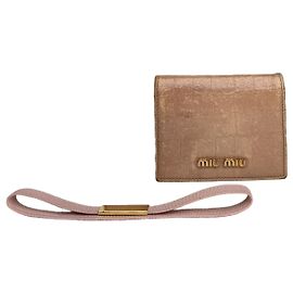 Borsa in pelle cammello Miu Miu