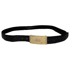 Celine Triomphe schwarze Leder-Gürtel - Céline