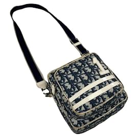 Dior Saddle vintage Classique Sac à main en coton bleu