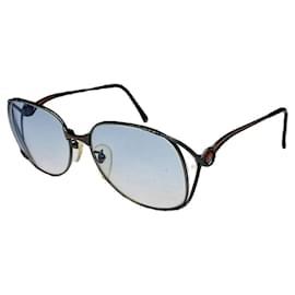 Lunettes de soleil en métal bleu Yves Saint Laurent