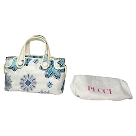 Borsa in cotone bianco Emilio Pucci
