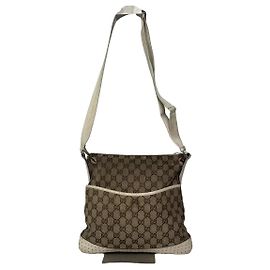 Borsa a mano in cotone beige Gucci Jackie Vintage