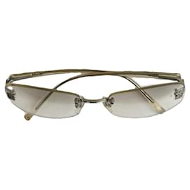 Chanel Sonnenbrille aus silbernem Metall