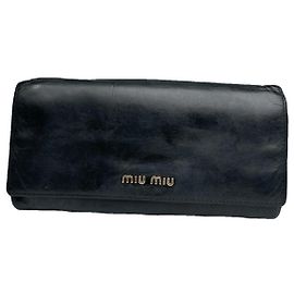 Miu Miu Black Leather Wallet