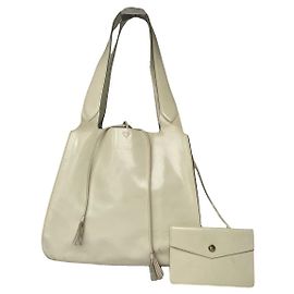 Borsa in pelle bianca Cage di Salvatore Ferragamo