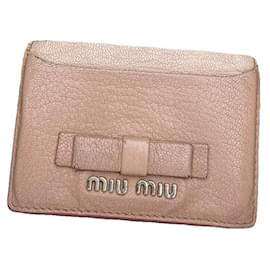 Bolsa de couro rosa Miu Miu