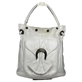 Gianni Versace White Leather Handbag