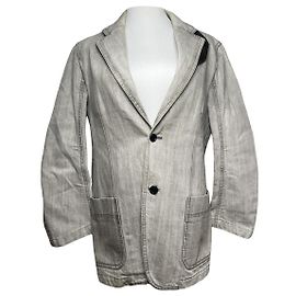 Grau Baumwollmantel von Ermenegildo Zegna