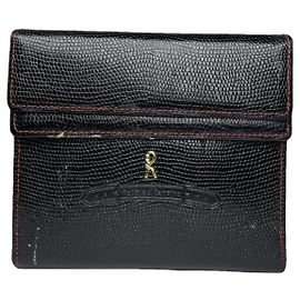 Autre Marque Cartera de cuero negro ROBERTA DI CAMERINO