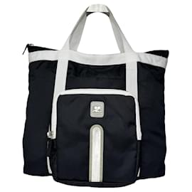Borsa a mano in cotone nero Courrèges - Courreges