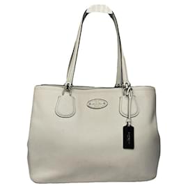 Borsa in pelle bianca Coach Edie