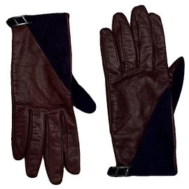 Guanto in pelle viola Soya di Hermès