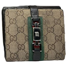 Carteira Gucci Jackie Vintage em algodão bege