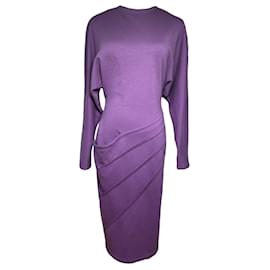 Abito in lana viola Gianni Versace