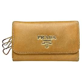 Borsa in pelle gialla Prada