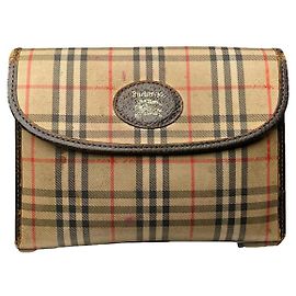 Beige Baumwoll-Clutch von Burberry